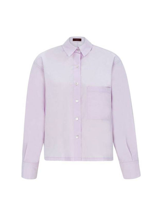 Cotton Crop Shirt LavenderC3WBL71LA - CALLAITE - BALAAN 1