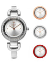 City Link Bezel Set Metal Analog Watch Silver - DKNY - BALAAN 3