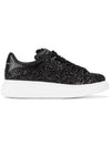 Glitter Oversole Low Top Sneakers Black - ALEXANDER MCQUEEN - BALAAN 1