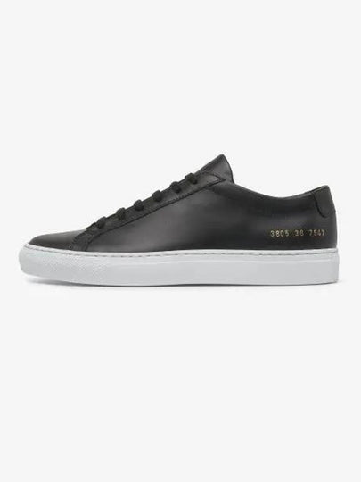 Achilles White Sole Low Top Sneakers Black - COMMON PROJECTS - BALAAN 2