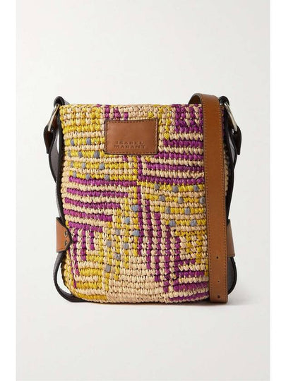 Bayia Mini Raffia Bucket Bag Yellow Pink - ISABEL MARANT - BALAAN 2