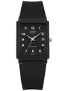 Square Plated Analog Watch Black - CASIO - BALAAN 7