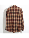 Flannel back logo check long sleeve shirt brown - WOOYOUNGMI - BALAAN 2