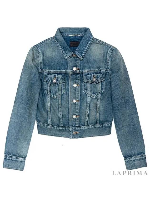 Women's Denim Jacket 740351 YJ863 5004 - SAINT LAURENT - BALAAN 1