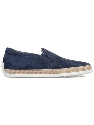 Suede Slip-On Loafer Blue - TOD'S - BALAAN 1