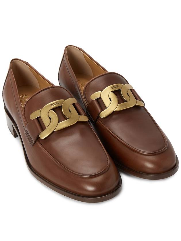 Logo Detail Loafers Brown - TOD'S - BALAAN 4