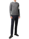 4 Bar Armband Classic Merino Wool Knit Top Medium Grey - THOM BROWNE - BALAAN 5