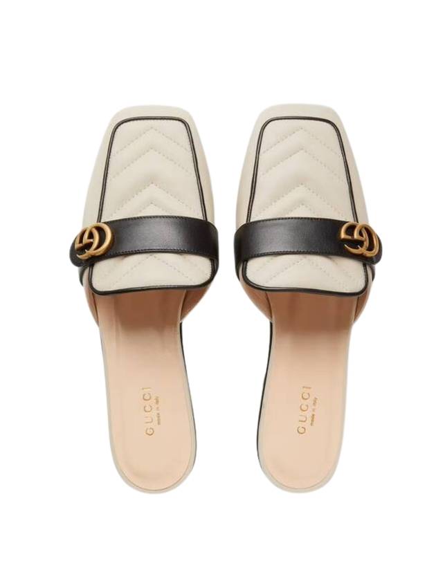 Double G Slide Sandals White - GUCCI - BALAAN 1