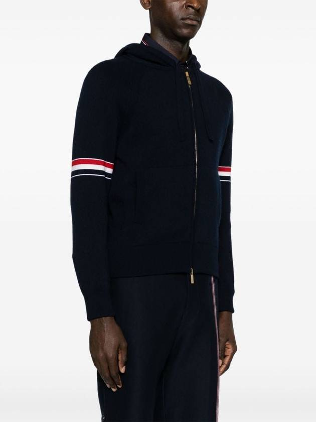 Armband Cashmere Zip-Up Hoodie Navy - THOM BROWNE - BALAAN 4