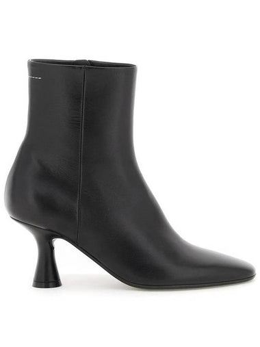 Leather Pointed Heel Chelsea Boots Black - MAISON MARGIELA - BALAAN 1