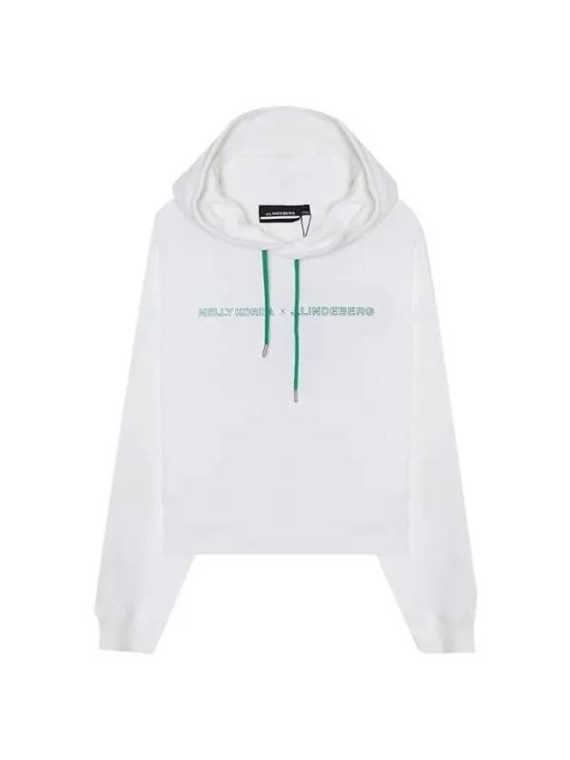 NK Logo Print Hoodie White - J.LINDEBERG - BALAAN 1