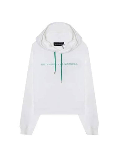 NK Logo Print Hoodie White - J.LINDEBERG - BALAAN 1