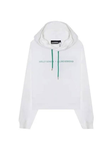 NK Logo Print Hoodie White - J.LINDEBERG - BALAAN 1