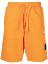 Wappen Patch Pocket Drawstring Shorts Orange - STONE ISLAND - BALAAN 1