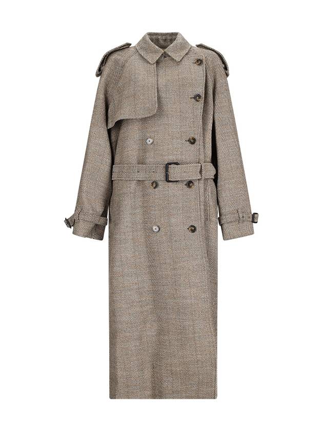 CHECKED TRENCH COAT WITH BELT - STELLA MCCARTNEY - BALAAN 1