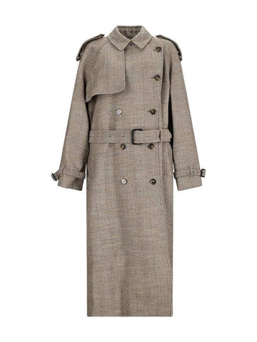 CHECKED TRENCH COAT WITH BELT - STELLA MCCARTNEY - BALAAN 1