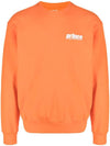 Prince Logo Print Cotton Sweatshirt Orange - SPORTY & RICH - BALAAN 1