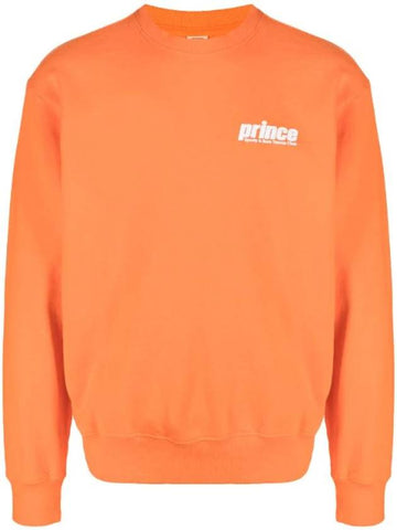 Prince Logo Print Cotton Sweatshirt Orange - SPORTY & RICH - BALAAN 1