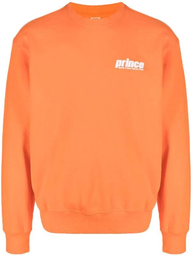 Prince Logo Print Cotton Sweatshirt Orange - SPORTY & RICH - BALAAN 1