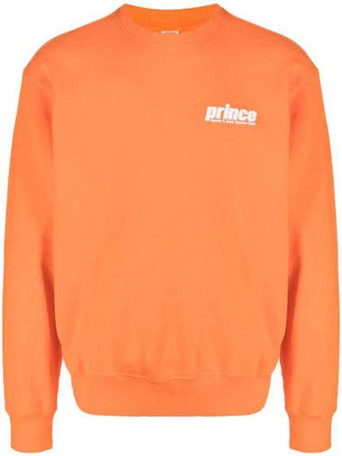 Prince Logo Print Cotton Sweatshirt Orange - SPORTY & RICH - BALAAN 1