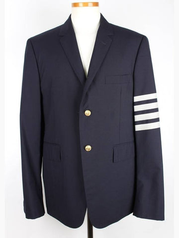 Diagonal armband classic jacket navy 3 - THOM BROWNE - BALAAN 1