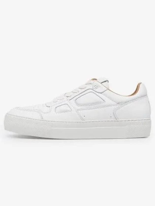 Heart Logo Patch Leather Low Top Sneakers White - AMI - BALAAN 5