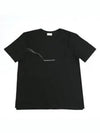 Logo Printing Cotton Short Sleeve T-Shirt Black - SAINT LAURENT - BALAAN.