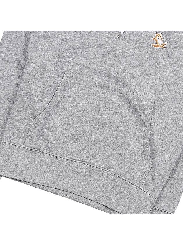 Chillax Fox Patch Classic Hoodie Grey Melange - MAISON KITSUNE - BALAAN 8