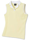 Ribbed collar color matching sleeveless LEMON - 20THHOLE - BALAAN 5