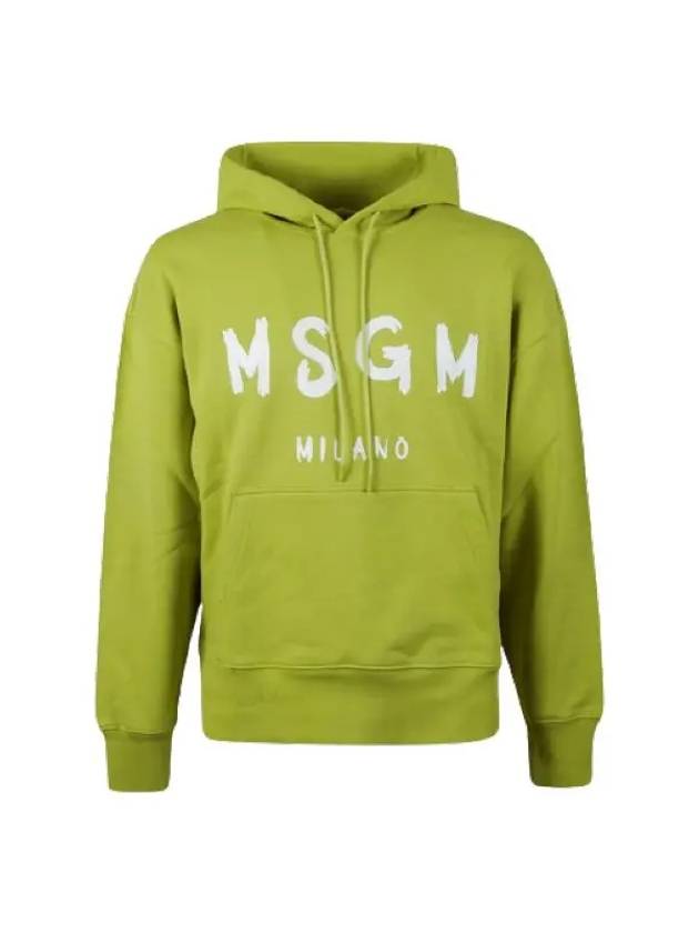 Men s Logo Print Hooded Sweatshirt Green 3140MM51521759933 - MSGM - BALAAN 1