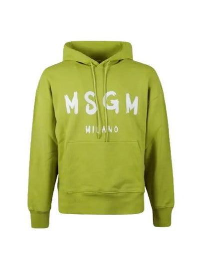 Men s Logo Print Hooded Sweatshirt Green 3140MM51521759933 - MSGM - BALAAN 2