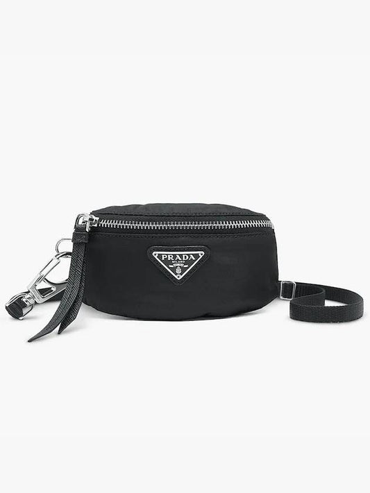 Nylon Strap Mini Pouch Bag Black - PRADA - BALAAN 2