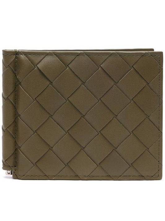 Intrecciato Money Clip Half Wallet Mud - BOTTEGA VENETA - BALAAN 2