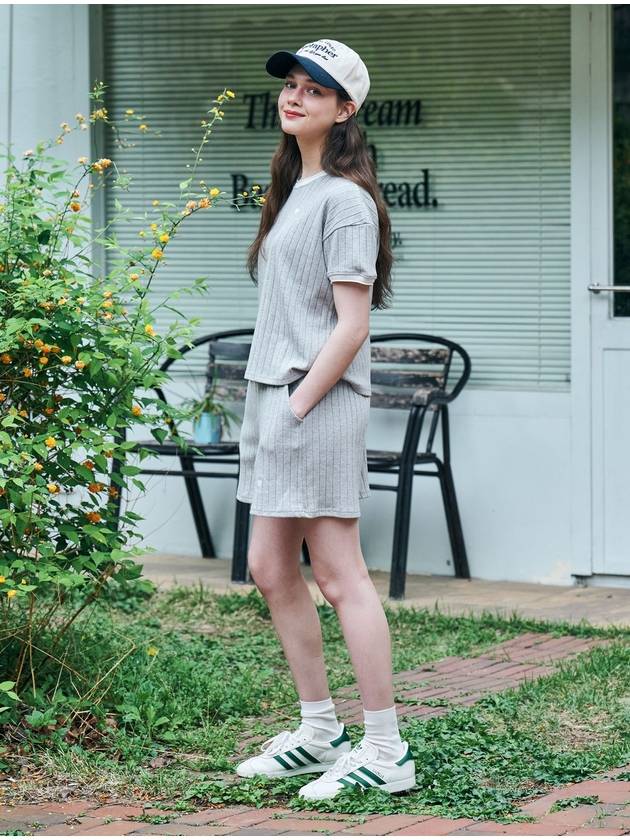 MET summer knit heart shorts gray - METAPHER - BALAAN 3