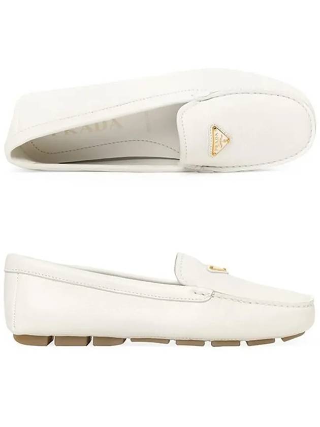 Triangle Logo Driving Shoes Ivory - PRADA - BALAAN 6