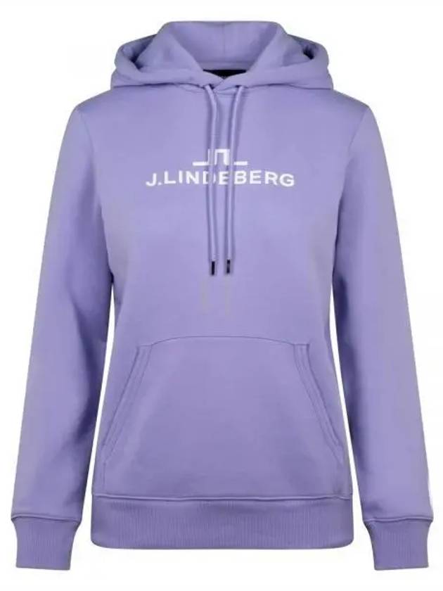 Alpha Logo Print Hoodie Sweet Lavender - J.LINDEBERG - BALAAN 2