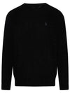 Embroid Logo Cable Knit Top Black - POLO RALPH LAUREN - BALAAN 1