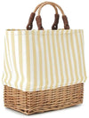 Cotton Straw Tote Bag Bright Yellow - MAX MARA - BALAAN 4