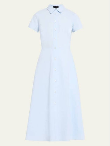 Good Linen Short Sleeve A Line Dress - THEORY - BALAAN 1