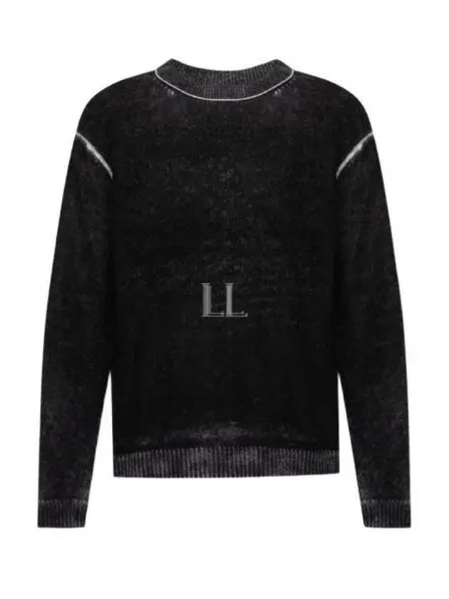 Print Crew Neck Knit Top Black - ACNE STUDIOS - BALAAN 2