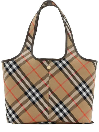 Check Small Tote Bag Sand - BURBERRY - BALAAN 2