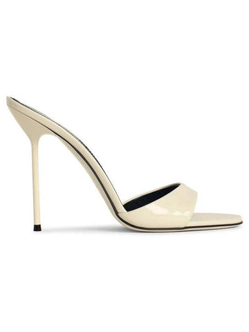 Paris Texas 'Mule Lidia 70' White Leather Pumps - PARIS TEXAS - BALAAN 1