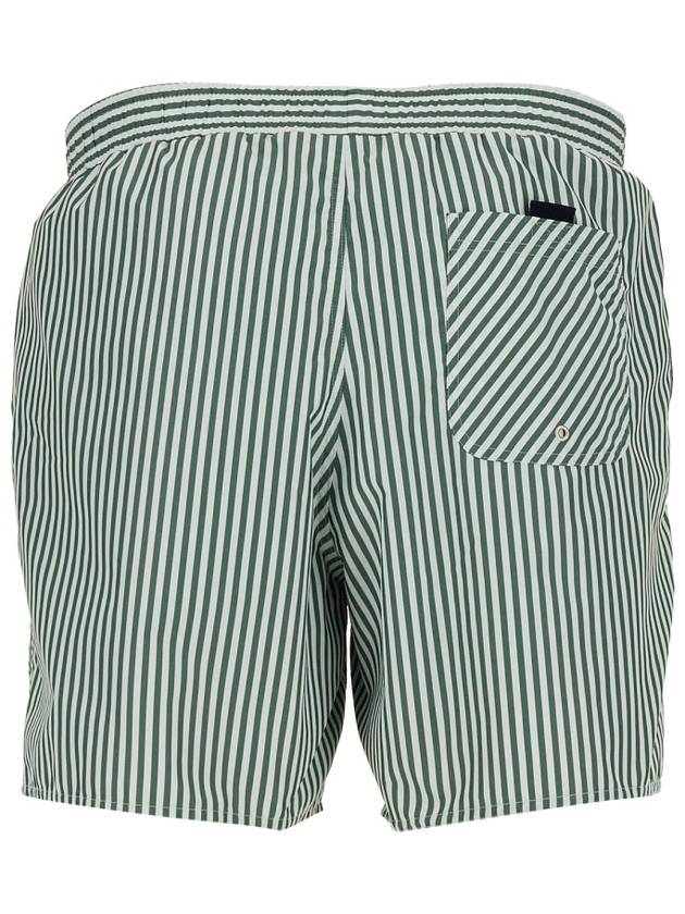 Stripe Drawstring Swim Shorts White Green - LACOSTE - BALAAN 4