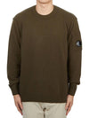 Lambswool GRS Crew Neck Knit Top Green - CP COMPANY - BALAAN 2