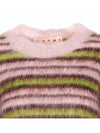 Women's Striped Mohair Crew Neck Knit Top Pink - MARNI - BALAAN 3