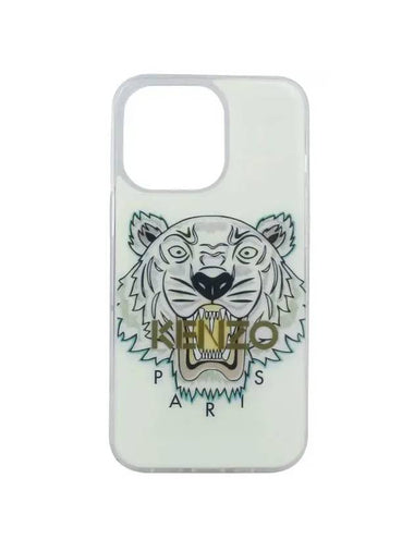 Tiger Logo Print IPhone 13 Promax Phone Case White - KENZO - BALAAN 1