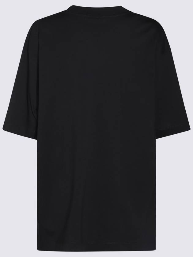 Logo Lettering Boxy Fit Short Sleeve T-Shirt Black - MARNI - BALAAN 3