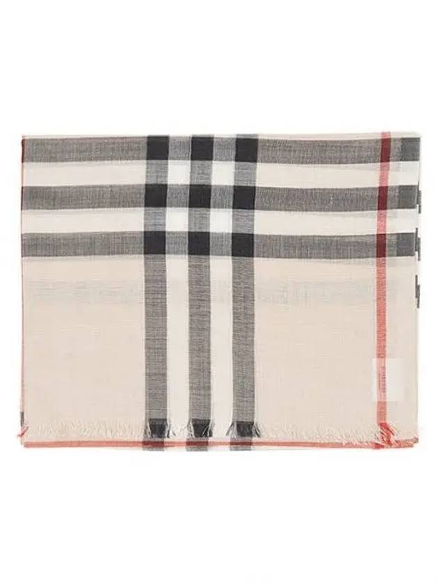 Giant Check Wool Silk Blend Scarf 8078782A5129 B0710971936 - BURBERRY - BALAAN 2