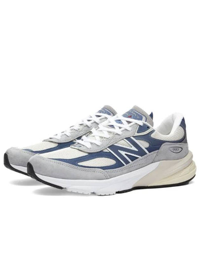 990v6 Low-Top Sneakers Navy Grey - NEW BALANCE - BALAAN 2