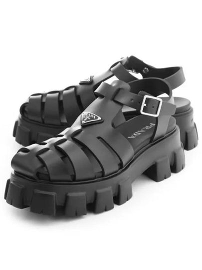 Monolith Rubber Sandals Black - PRADA - BALAAN 2